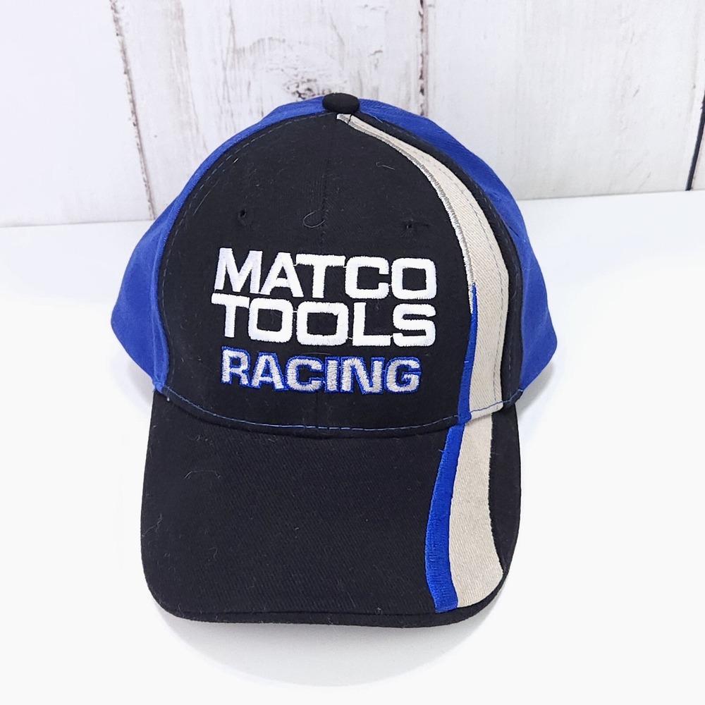 Vintage Matco Tools Racing Black & Blue Sports Service Hat - Adjustable strap